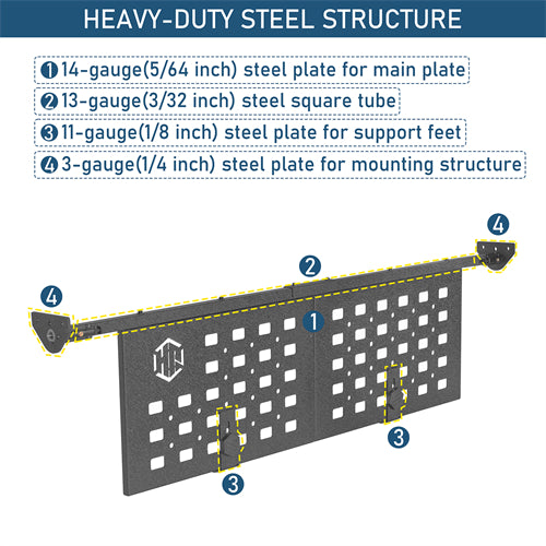 Bed Cargo Manager Divider For 2005-2023 Toyota Tacoma - Landshaker4x4