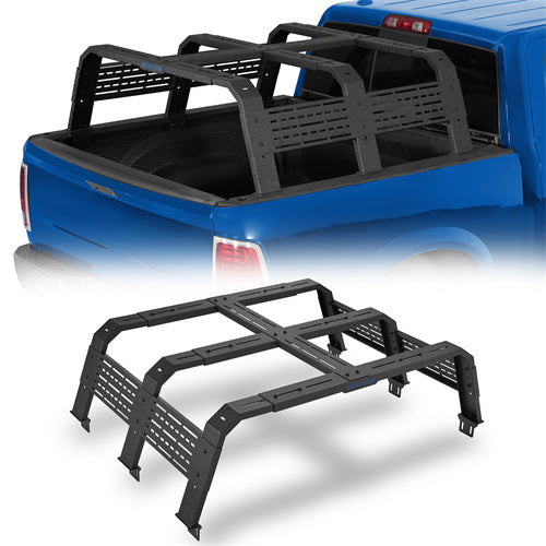 18.8" High Overland Bed Rack For 2007-2023 Toyota Tundra / 2005-2023 Tacoma(6' Bed) / 2009-2023 Ford F-150 & Raptor / 2009-2023 Ram 1500 - Landshaker4x4