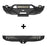 Blade Front Bumper w/ 60W Work Light Bar & Different Trail Rear Bumper Combo Kit for 2007-2018 Jeep Wrangler JK JKU - LandShaker 4x4 LSG.2031+2030 2