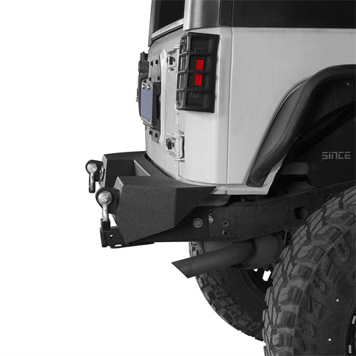 Blade Front Bumper w/ 60W Work Light Bar & Different Trail Rear Bumper Combo Kit for 2007-2018 Jeep Wrangler JK JKU - LandShaker 4x4 LSG.2031+2030 8