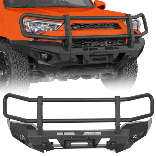 ExplorerX Front Bumper w/ Grille Guard For 2014-2024 Toyota 4Runner(Excluding Limited Models) - Landshaker4x4