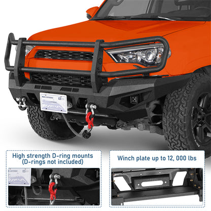 ExplorerX Front Bumper w/ Grille Guard For 2014-2024 Toyota 4Runner(Excluding Limited Models) - Landshaker4x4