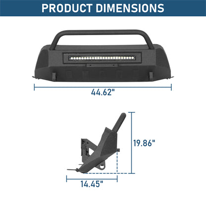 Blink Stubby Front Bumper w/LED Spotlight Bar For 2015-2020 Chevy Colorado(Excluding ZR2 Models) - Landshaker4x4