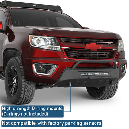 Blink Stubby Front Bumper w/LED Spotlight Bar For 2015-2020 Chevy Colorado(Excluding ZR2 Models) - Landshaker4x4