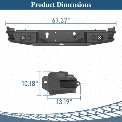Aftermarket Rear Bumper For 2015-2022 Chevy Colorado GMC Canyon (Excluding ZR2 Models) - LandShaker