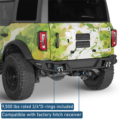 Tubular Rear Bumper For 2021-2025 Ford Bronco Excluding Raptor - Landshaker4x4