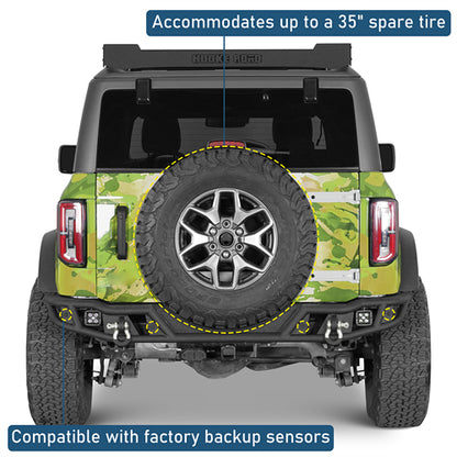 Tubular Rear Bumper For 2021-2025 Ford Bronco Excluding Raptor - Landshaker4x4