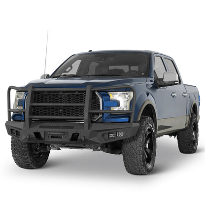 agnus Front Bumper w/ Grille Guard For 2015-2017 Ford F-150 (Excluding Raptor) - Landshaker4x4