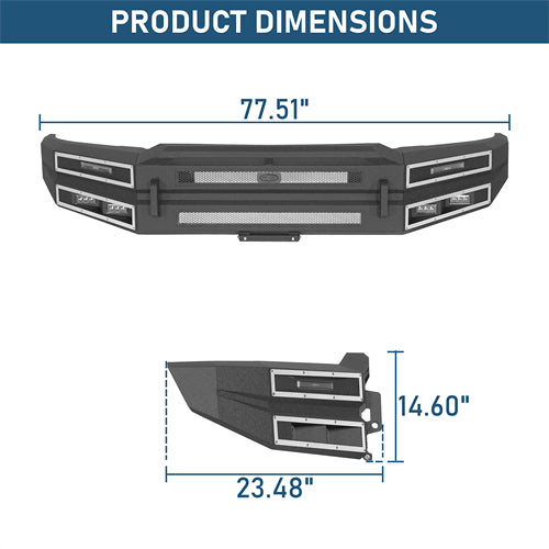 Immortal Front Bumper For 2015-2017 Ford F-150 (Excluding Raptor) - Landshaker4x4