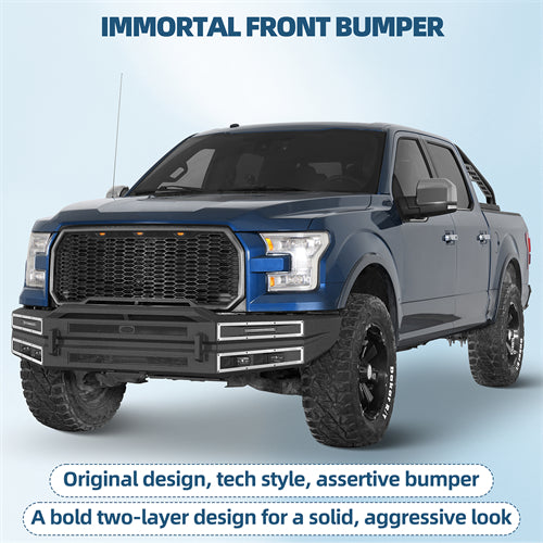 Immortal Front Bumper For 2015-2017 Ford F-150 (Excluding Raptor) - Landshaker4x4