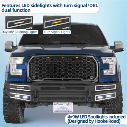 Immortal Front Bumper For 2015-2017 Ford F-150 (Excluding Raptor) - Landshaker4x4