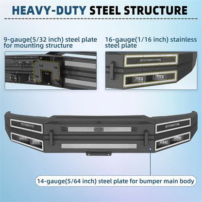 Immortal Front Bumper For 2015-2017 Ford F-150 (Excluding Raptor) - Landshaker4x4