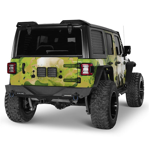 Off-Road Rear Bumper w/ LED spotlights For 2018-2024 Jeep Wrangler JL - LandShaker