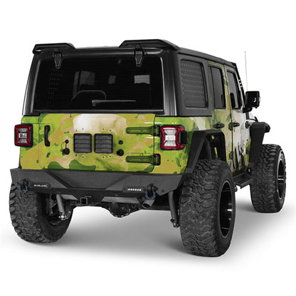 Off-Road Rear Bumper w/ LED spotlights For 2018-2024 Jeep Wrangler JL - LandShaker