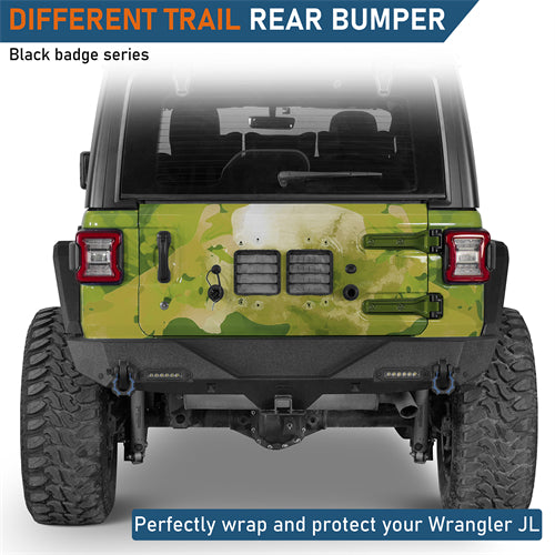 Off-Road Rear Bumper w/ LED spotlights For 2018-2024 Jeep Wrangler JL - LandShaker