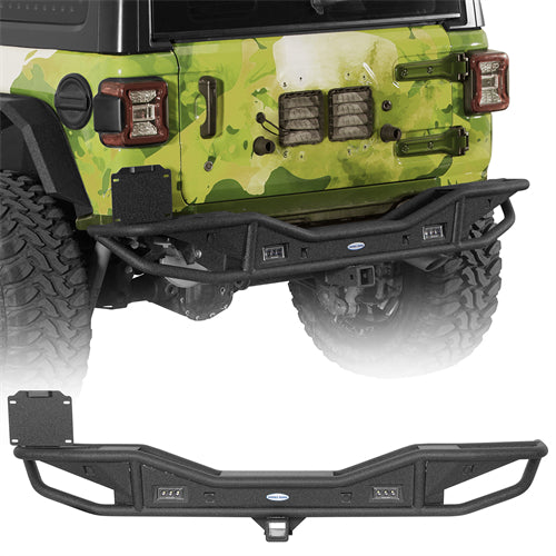 Rock Crawler Rear Bumper For 2018-2026 Jeep Wrangler JL - Landshaker4x4