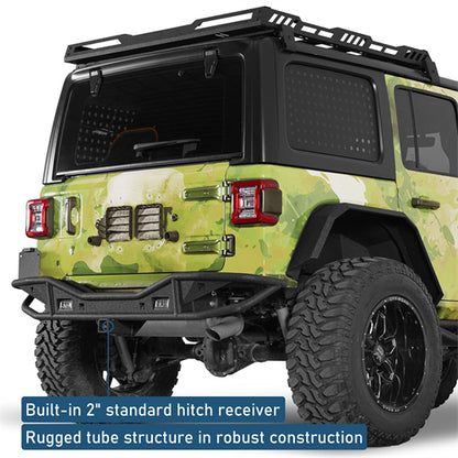 Rock Crawler Rear Bumper For 2018-2026 Jeep Wrangler JL - Landshaker4x4