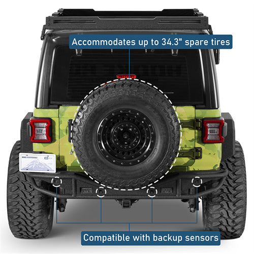 Rock Crawler Rear Bumper For 2018-2026 Jeep Wrangler JL - Landshaker4x4