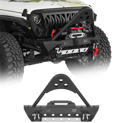 Stubby Front Bumper For 2018-2026 Jeep Wrangler JL & Gladiator JT - Landshaker4x4