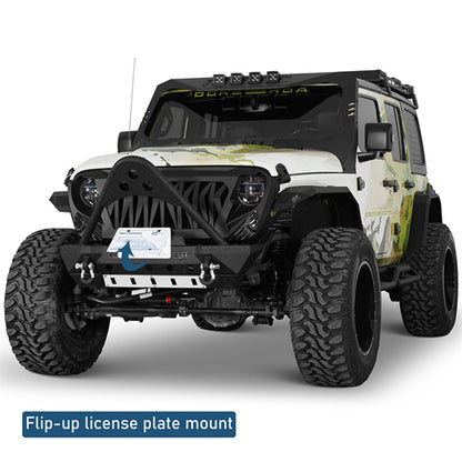 Stubby Front Bumper For 2018-2026 Jeep Wrangler JL & Gladiator JT - Landshaker4x4