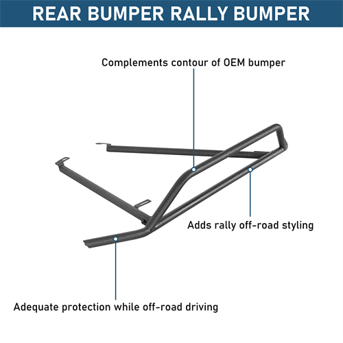 Rear Bumper Rally Tubular Bumper For 2015-2019 Subaru Outback - Landshaker4x4