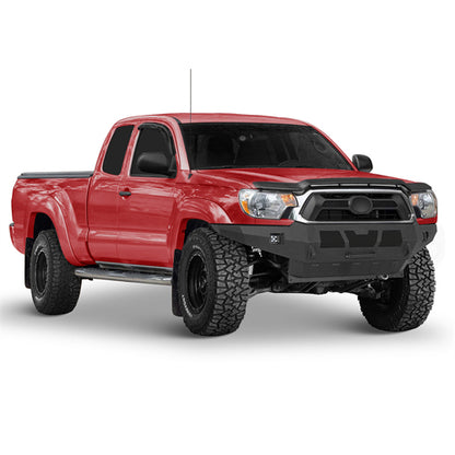 Grizzly Series Full-Width Front Bumper w/ LED Lights For 2012-2015 Toyota Tacoma - Landshaker4x4