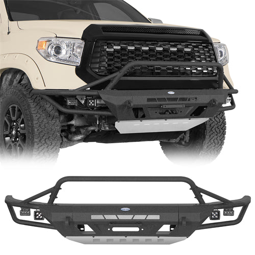 ExplorerX Tube Front Bumper For 2014-2021 Toyota Tundra - Landshaker4x4