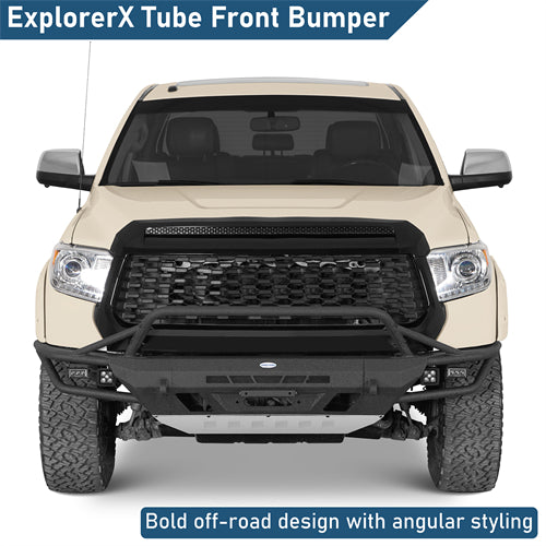 ExplorerX Tube Front Bumper For 2014-2021 Toyota Tundra - Landshaker4x4