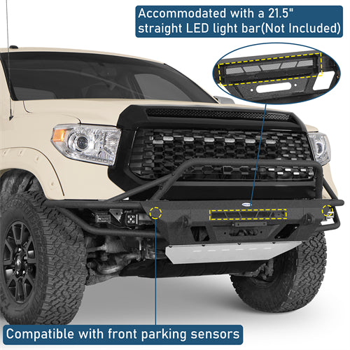 ExplorerX Tube Front Bumper For 2014-2021 Toyota Tundra - Landshaker4x4