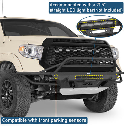 ExplorerX Tube Front Bumper For 2014-2021 Toyota Tundra - Landshaker4x4