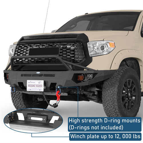 ExplorerX Front Bumper w/ LED Spot Lights For 2014-2021 Toyota Tundra - Landshaker4x4