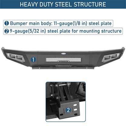 Guardian Ⅰ Front Bumper For 2014-2021 Toyota Tundra - Landshaker4x4