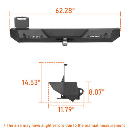 Stubby Front Bumper & Different Trail Rear Bumper Combo(97-06 Jeep Wrangler TJ YJ)-LandShaker