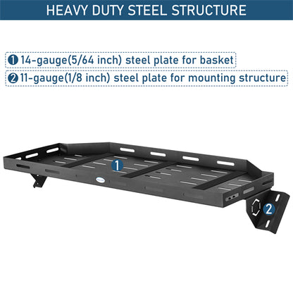 Trunk Upper Basket Cargo Rack For 2021-2026 Ford Bronco 4-Door Hardtop - Landshaker4x4