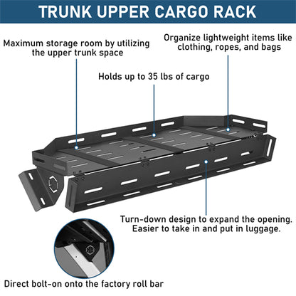 Trunk Upper Basket Cargo Rack For 2021-2026 Ford Bronco 4-Door Hardtop - Landshaker4x4
