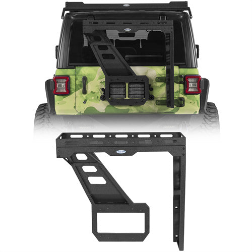 Tailgate Basket Rear Cargo Rack System For 2018-2025 Jeep Wrangler JL - Landshaker4x4