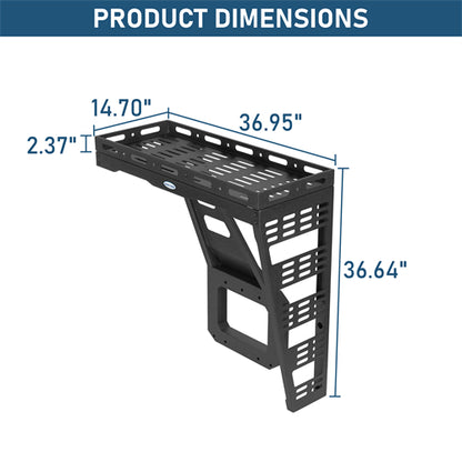 Tailgate Basket Rear Cargo Rack System  For 1997-2006 Jeep Wrangler TJ - Landshaker4x4