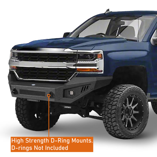 LandShaker Chevy Silverado Full Width Front Bumper w/ LED Spotlights for 2016-2018 Chevy Silverado 1500 lsg9029 10