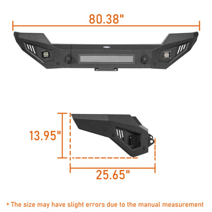 LandShaker Chevy Silverado Full Width Front Bumper w/ LED Spotlights for 2016-2018 Chevy Silverado 1500 lsg9029 7