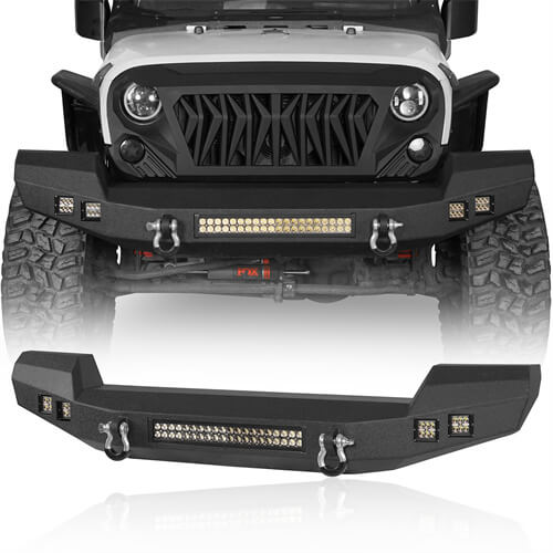 Jeep JK front Bumper for Jeep Wrangler JK JKU 2007-2018 - LandShaker 4x4 ls2052s 1
