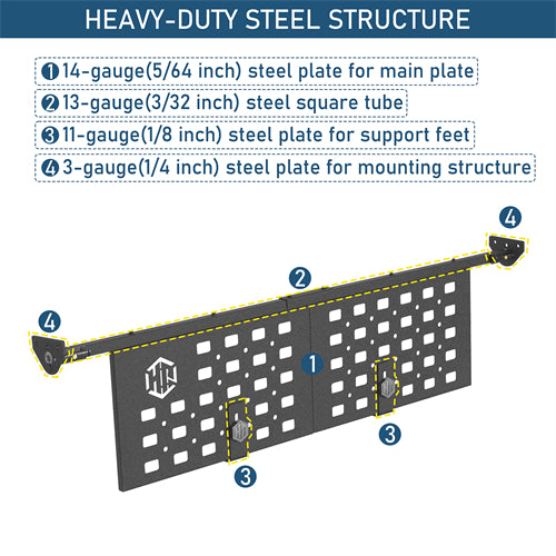 Bed Cargo Manager Divider For 2020-2026 Jeep Gladiator JT - Ultralisk4x4