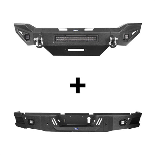 Dodge Ram 2500 Front Bumper & Rear Bumper for 2019-2022 Ram 2500 - LandShaker 4x4 LSG.6302+LSG.6304 2