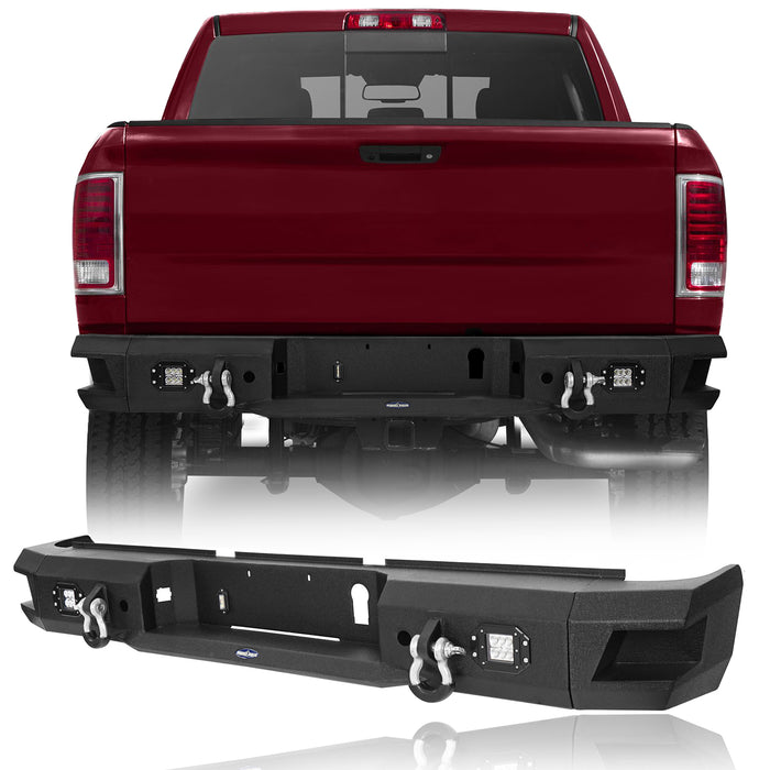 Dodge Ram 2500 Rear Bumper w/LED Floodlights for 2010-2018 Ram 2500 - LandShaker 4x4 LSG.6401 1