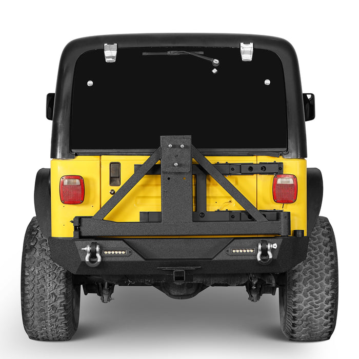 Rear Bumper w/Tire Carrier for 1987-2006 Jeep Wrangler TJ - LandShaker 4x4  LSG.1010A+LSG.1010B 4