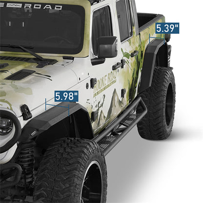 Flat Style Fender Flares For 2020-2025 Jeep Gladiator JT- LandShaker