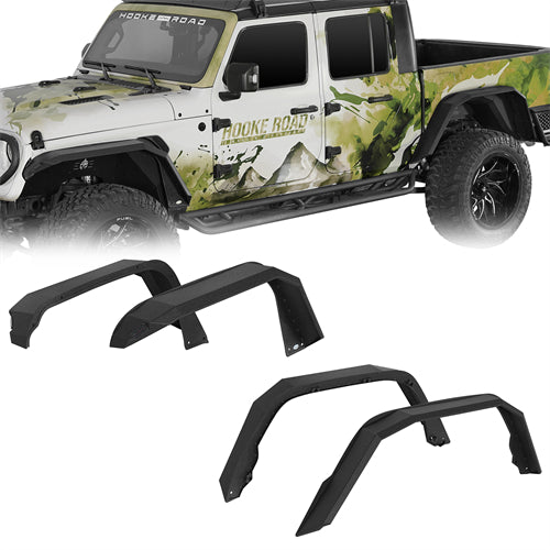 Flat Style Fender Flares For 2020-2025 Jeep Gladiator JT- LandShaker