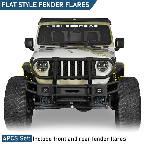 Flat Style Fender Flares For 2020-2025 Jeep Gladiator JT- LandShaker