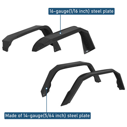 Flat Style Fender Flares For 2020-2025 Jeep Gladiator JT- LandShaker