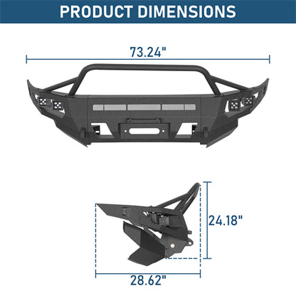 ExplorerX Full Width Front Bumper For 2003-2005 Toyota 4Runner - Landshaker4x4