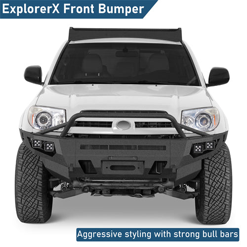 ExplorerX Full Width Front Bumper For 2003-2005 Toyota 4Runner - Landshaker4x4